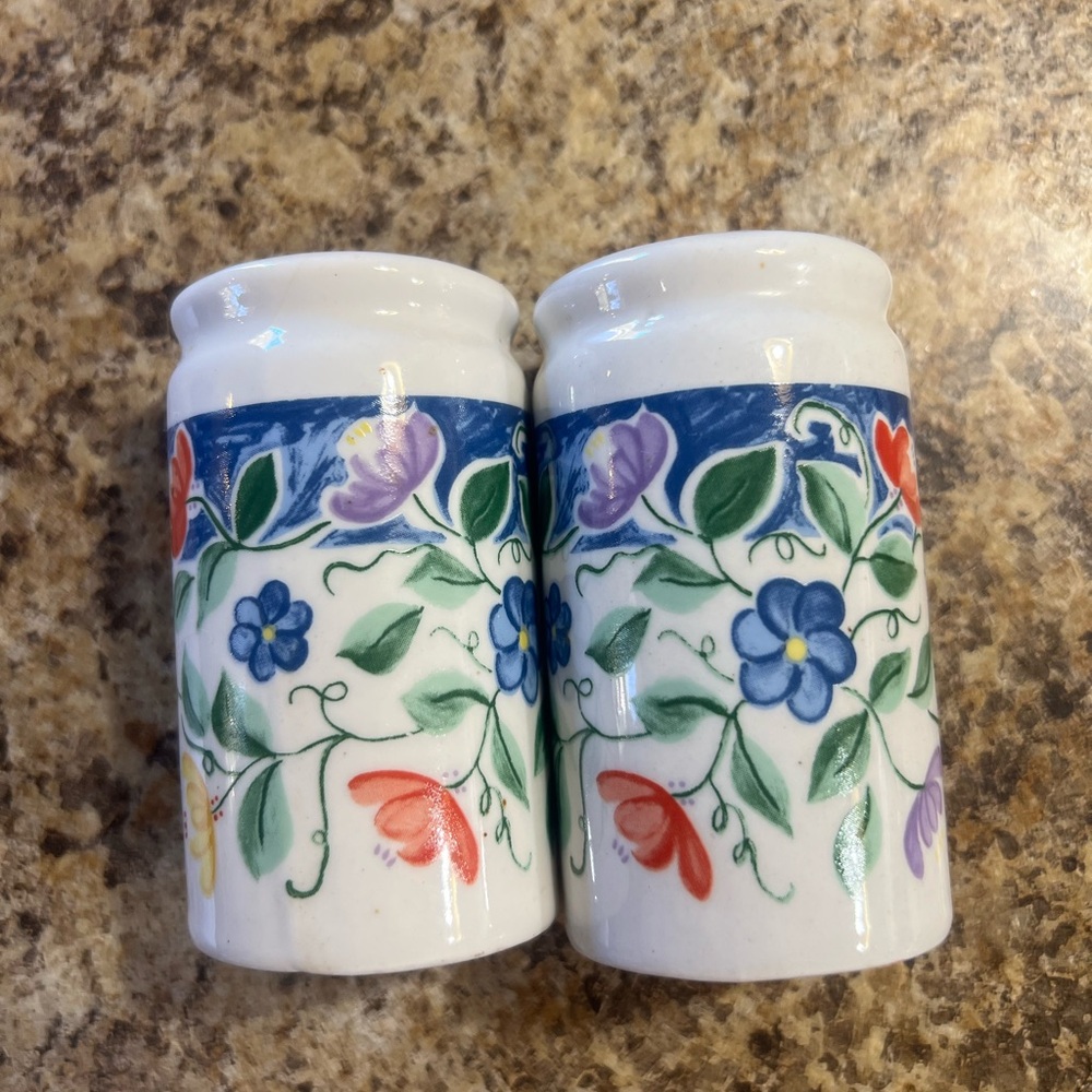 Floral Ceramic Salt and Pepper Shakers